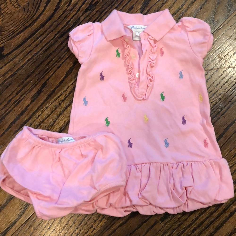 Pink Ralph Lauren Dress and Bloomer